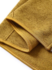 製品画像
「9色展開のスタンドカラーフリースジャケットの全体展示画像。高い透湿性と保温性を兼ね備え、スタンドカラーデザインが防風性と首元の立体感を引き立てるジャケット。多孔構造、ポーラス構造、マイクロポーラス膜技術、透湿性、保温性、防風、9色展開。」
詳細画像
「スタンドカラーフリースジャケットのスタンドカラー部分と袖口のディテールを特写。防風性と保温性を高めるデザインが際立ち、柔らかな起毛素材と立体メッシュ素材の構造が確認できる。スタンドカラー、防風デザイン、保温性、起毛素材、立体メッシュ、多孔構造、ディテール特写。」