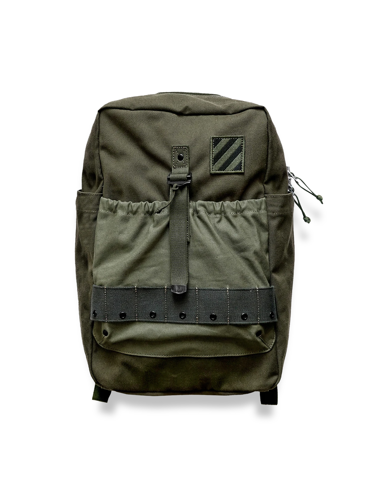 第3歩兵師団にインスパイアされたキャンバスヴィンテージリュックの全体ビュー