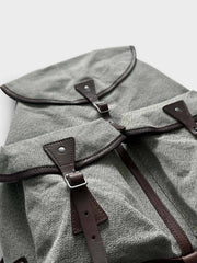 70年代レトロ テントカラーキャンバス×レザー 登山リュック