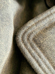 厚手コットンxレザー ダブルブレスト中綿ジャケット