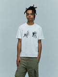 兵士プリントルーズフィット半袖Tシャツ
