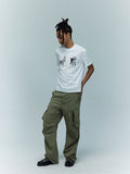 兵士プリントルーズフィット半袖Tシャツ