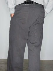 製品画像:パール付きストレートカーゴパンツ反面図