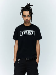 詳細画像:テストプリント半袖Tシャツのディテール