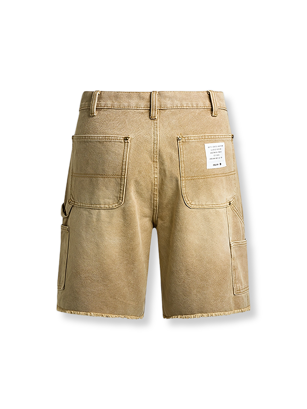 ヴィンテージ加工ワークショーツ正面図