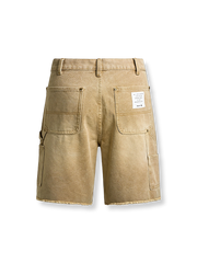 ヴィンテージ加工ワークショーツ正面図