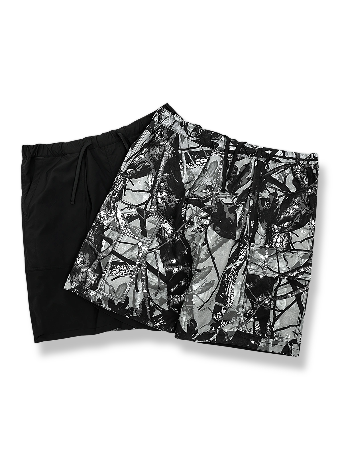 リバーシブル迷彩ワークショーツ正面図