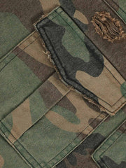 ダメージ加工とストーンウォッシュのディテール図