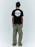 詳細画像:地球地図プリントTシャツのディテール
