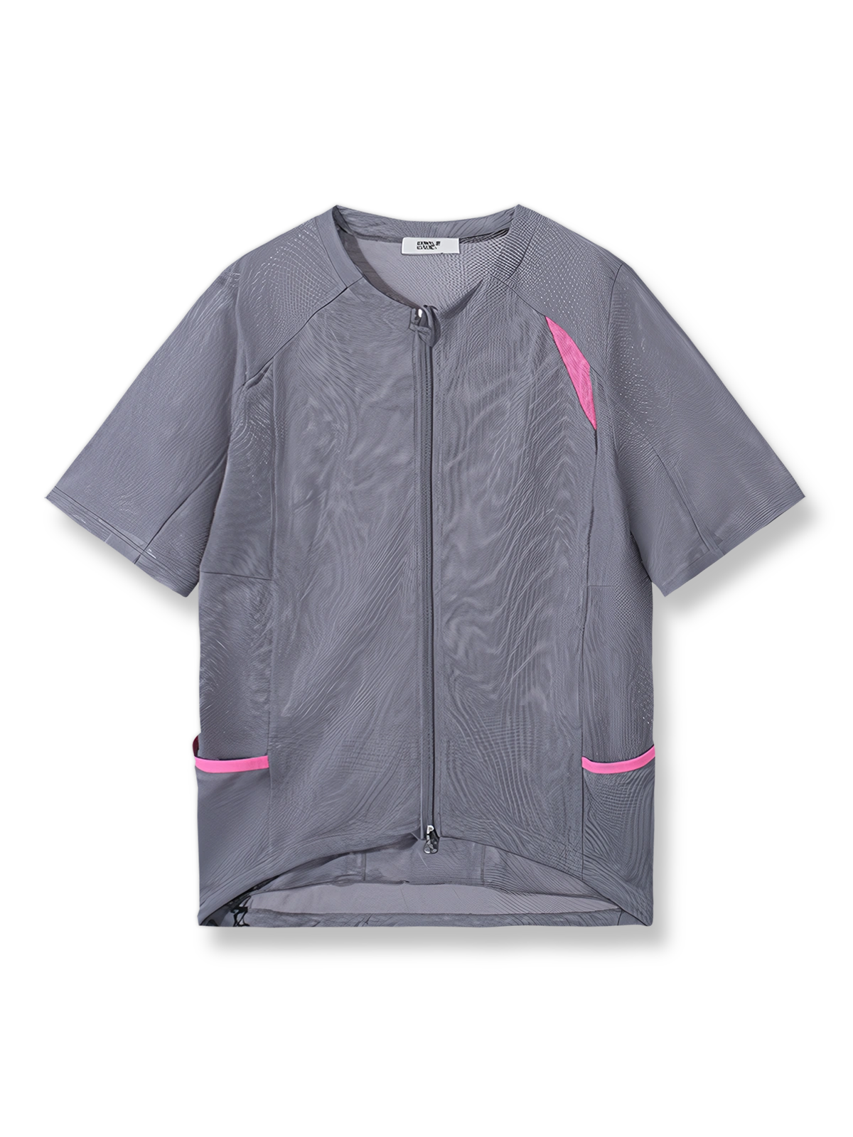 製品画像:メッシュ通気性サイクリングジャケット半袖正面図