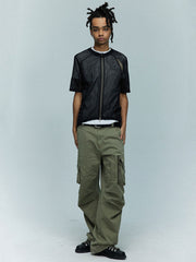 メッシュ通気性サイクリングジャケット半袖