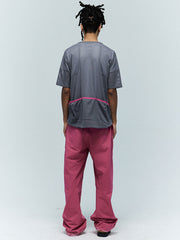 モデル画像:モデルがメッシュ通気性サイクリングジャケット半袖を着用