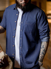 ヴィンテージ シングルポケット ワークデニムシャツ