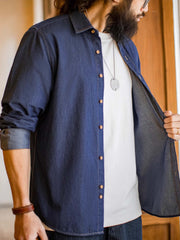 ヴィンテージ シングルポケット ワークデニムシャツ