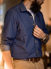 ヴィンテージ シングルポケット ワークデニムシャツ