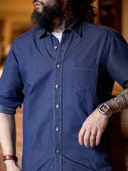 ヴィンテージ シングルポケット ワークデニムシャツ