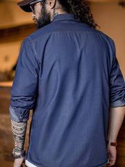 ヴィンテージ シングルポケット ワークデニムシャツ