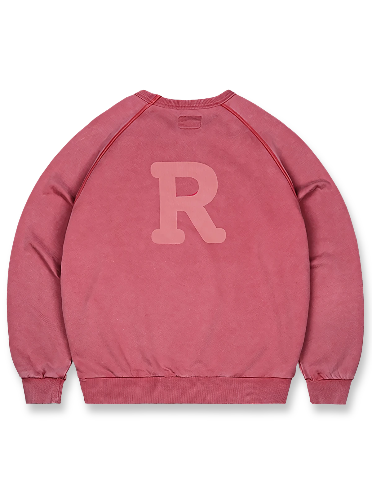 製品画像
「N.COLOR懐かしさの色シリーズの色落ち加工スウェット全体イメージ。420g厚手コットン生地とスノーウォッシュ加工が特徴で、レトロカラーがヴィンテージスタイルを引き立てる一着。」
詳細画像
「胸元の英文字プリントとスノーウォッシュ加工による色落ち感が際立つ生地のディテールクローズアップ。柔らかな肌触りと褪色の質感が魅力。」