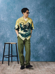 雪山 流水 ハワイアンシャツ