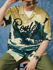 雪山 流水 ハワイアンシャツ