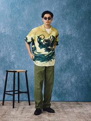 雪山 流水 ハワイアンシャツ