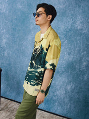 雪山 流水 ハワイアンシャツ