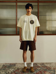 刺繍 ラグラン バッジ付き半袖Tシャツ