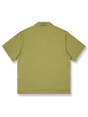 コットン&リネン プルオーバーポケット付き半袖シャツ