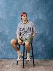 レトロ刺繍入りベースボールシャツ