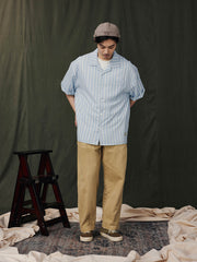 ストライプ ハワイアンシャツ