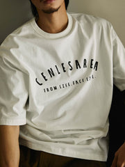 デザート フラワー 刺繍入り半袖Tシャツ