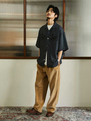 レトロプリント キューバカラー 半袖シャツ