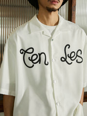 レトロプリント キューバカラー 半袖シャツ