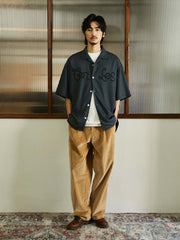 レトロプリント キューバカラー 半袖シャツ