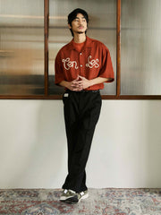 レトロプリント キューバカラー 半袖シャツ