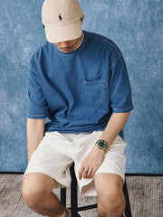 ヘビーダイウォッシュ ポケット付き半袖Tシャツ