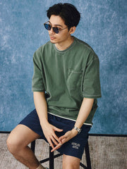 ヘビーダイウォッシュ ポケット付き半袖Tシャツ