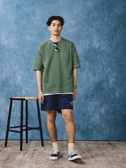 ヘビーダイウォッシュ ポケット付き半袖Tシャツ