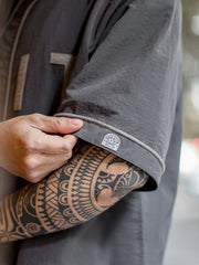 GRIT パッチワーク刺繍 ベースボールシャツ