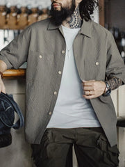 エアリー シアサッカー ワークシャツ