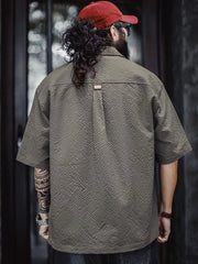 エアリー シアサッカー ワークシャツ