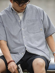 オーバーサイズ ボタンダウン 半袖シャツ