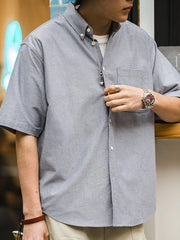 オーバーサイズ ボタンダウン 半袖シャツ