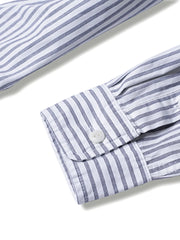 ブルーホワイトストライプシャツ