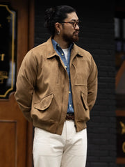 シャンブレー長袖シャツ