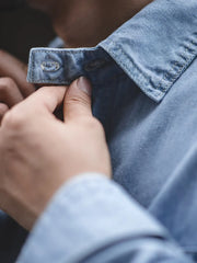 ペイントスプラッターデニムワークシャツ