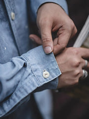 ペイントスプラッターデニムワークシャツ