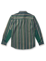 ワイド ストライプ綿 シャツ