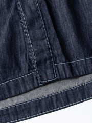 ヴィンテージウォッシュドデニム5分袖ワークシャツ