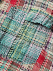 マルチパッチワークチェック半袖シャツ